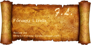 Fónagy Linda névjegykártya